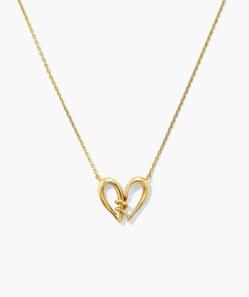 Mejuri Heart to Heart Necklace (18k Gold Vermeil)